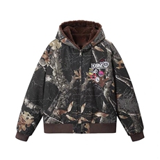 网图连帽牛仔棉服迷彩树枝座山雕加绒夹克外套A025-RJ1064-P165，男装夹克，电商A025