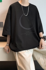 已注册/夏季内景港风重磅宽松短袖T恤男潮落肩打底衫DT3005/P25，男装T恤，电商B316