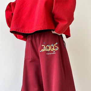 A408-24K42116-P65-X89-S-2XL 春节蛇年主推款刺绣休闲卫裤图片