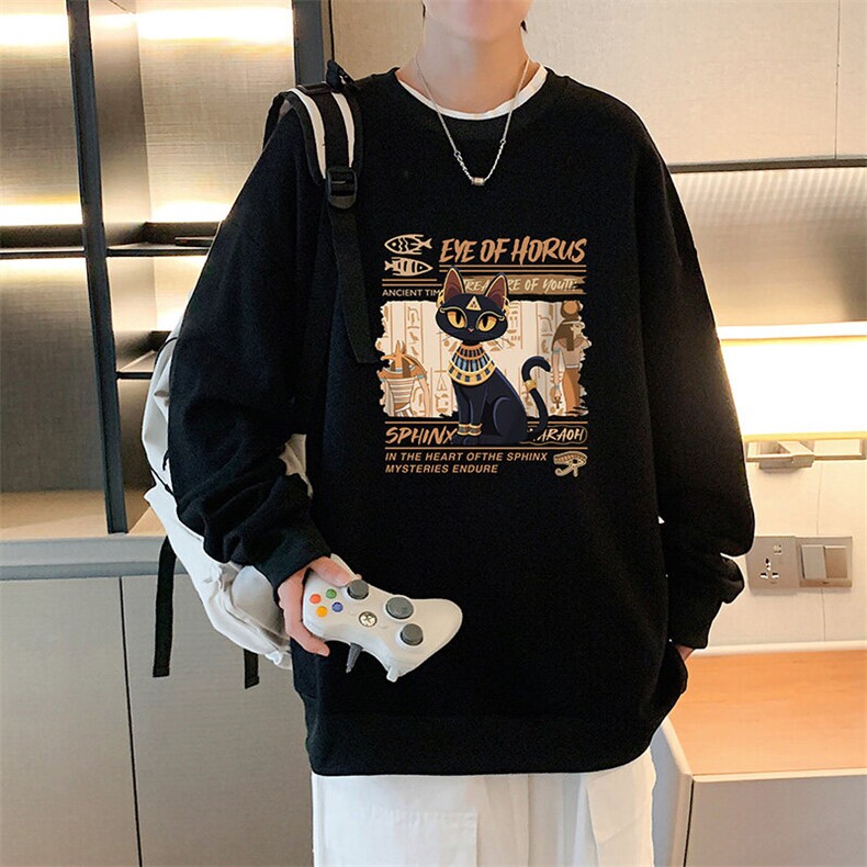 圆领卫衣男超大码胖子肥佬大号长袖t恤S6429-P28,男装T恤,电商A040