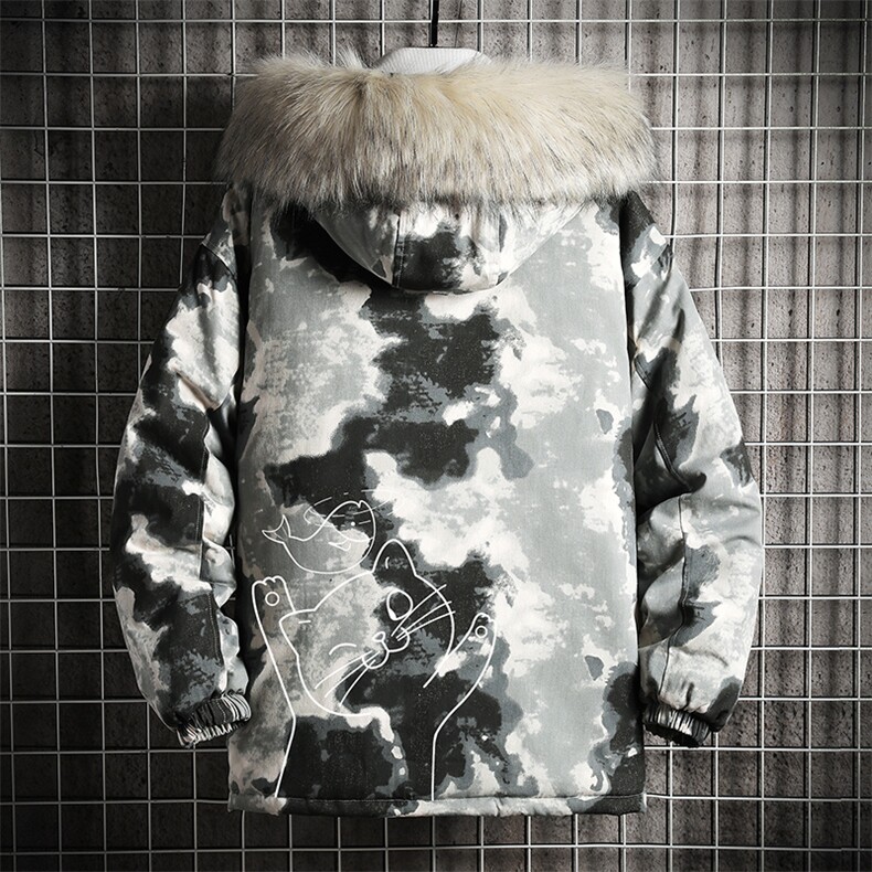 MC49133-P135日系潮衣男大码派克服男工装服外套袄网格,男装棉衣,电商A040A