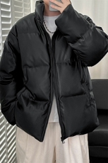现货-冬季90白鸭绒外套男潮宽松时尚羽绒服PU皮夹克-AM23107P270，男装夹克，电商A351