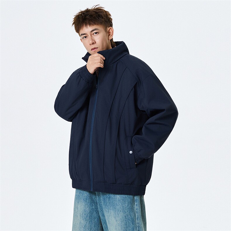 现货美式休闲加厚雪山棉衣夹克外套立领纯色三防户外工装棉服，男装夹克，电商A486-1