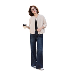 2026春季新款！甜美干练复古感皮衣外套，女装皮衣，自然秀