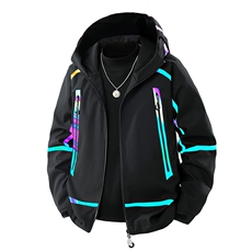 新款现货户外夹克男连帽烫金返光冲锋衣外套A157B-J2511-特P85，男装夹克，电商A157B