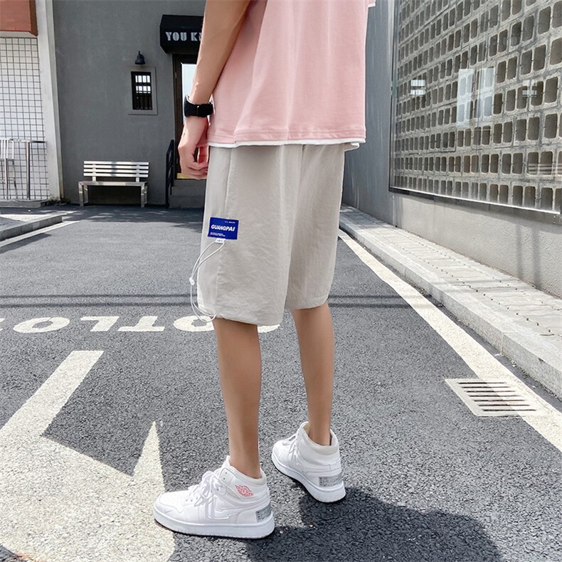 2023夏季港风外景宽松大码冰感透气卡通印花潮流短裤1533-P33,男装休闲裤,星座914-3