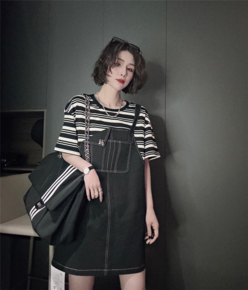 假二件套连衣裙ＭＬ，女装连衣裙，可纳奇