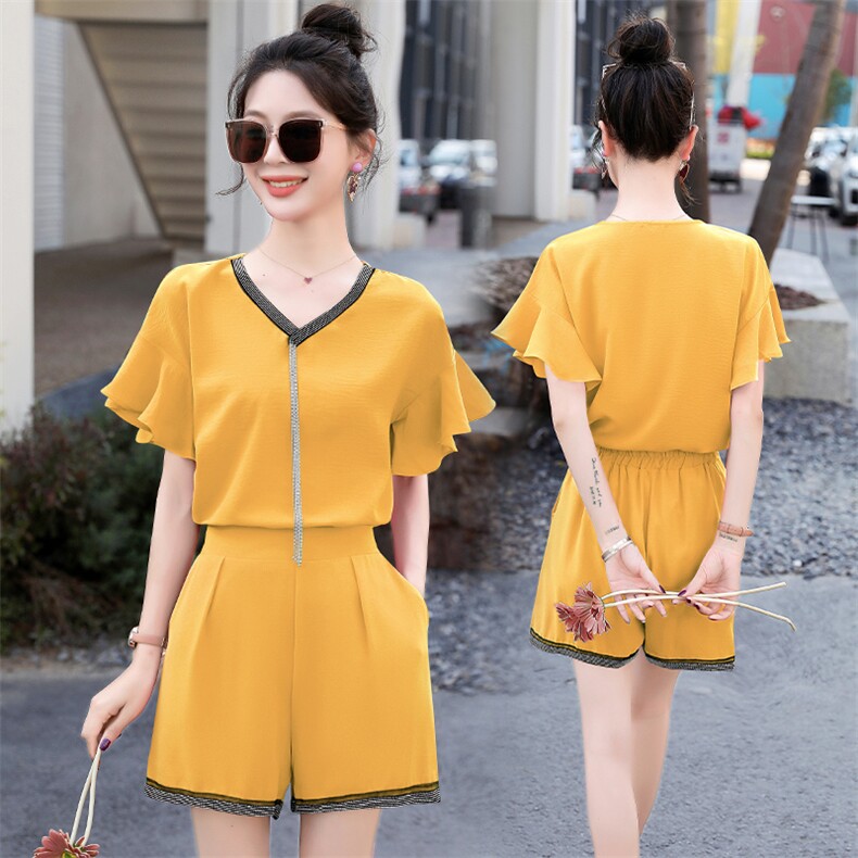 高级美容院工作服女职业气质休闲套装薄款阔腿裤白衬衫上衣黑裤子,女装套装/套裙,卡杰菲