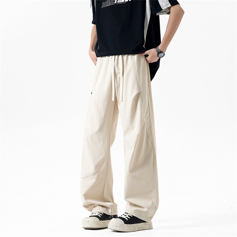 休闲裤男夏季新款港风宽松冰丝工装阔腿裤CK8202-P42，男装工装外套，星座214-3