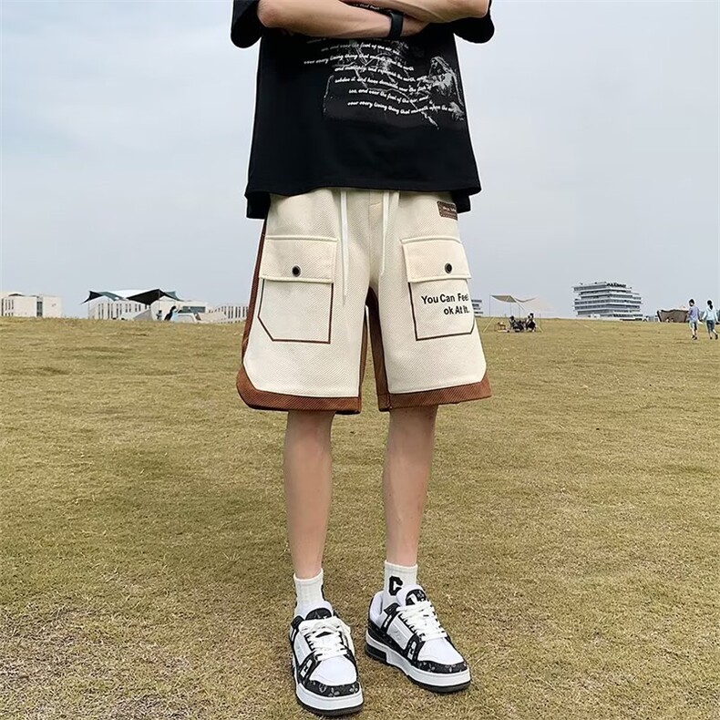 W230-P32夏季五分裤工装短裤宽松日系中裤休闲运动裤子潮,男装牛仔裤,星座911-1