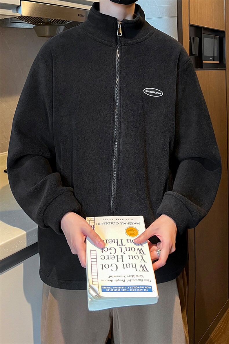 8XL-M摇粒绒外套男奥粒绒加厚羊羔绒卫衣内胆夹克JK1314P68控88,男装夹克,电商D206-1