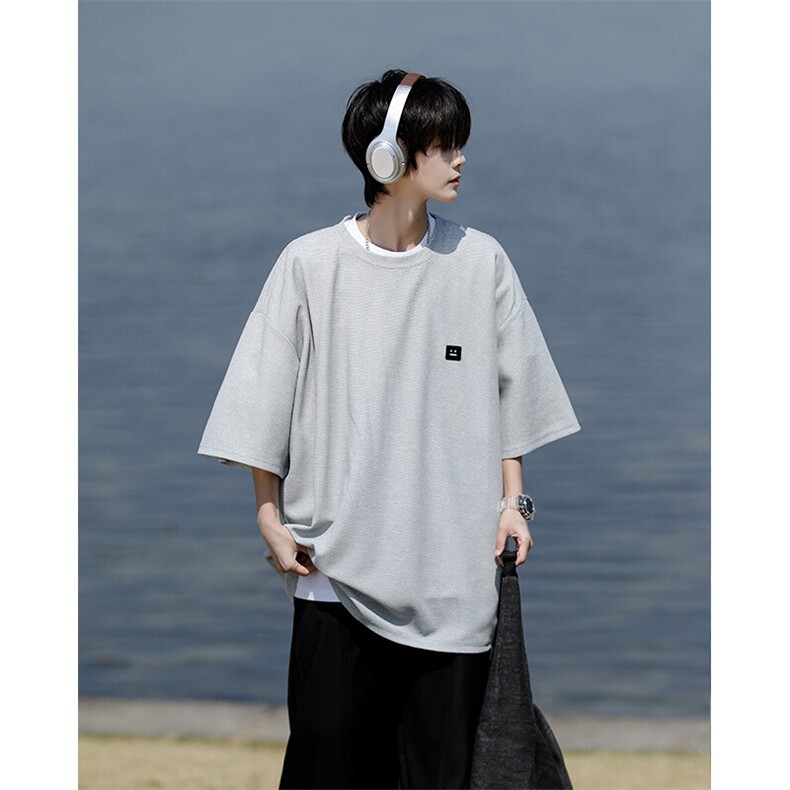 8XL-M重磅！特大码T潮牌上衣男中性华夫格短袖T恤DX304P25控39,男装T恤,电商D206-1