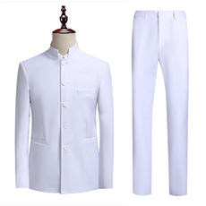 T2Z8613P125中式演出西服套装礼服男士青年立领中山装修身男服装，男装西服，星座510A-2