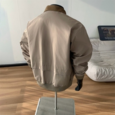 美式飞行员夹克男款解构弯刀短款外套廓形翻领棒球服JK02557-P72，男装夹克，星座308B-2