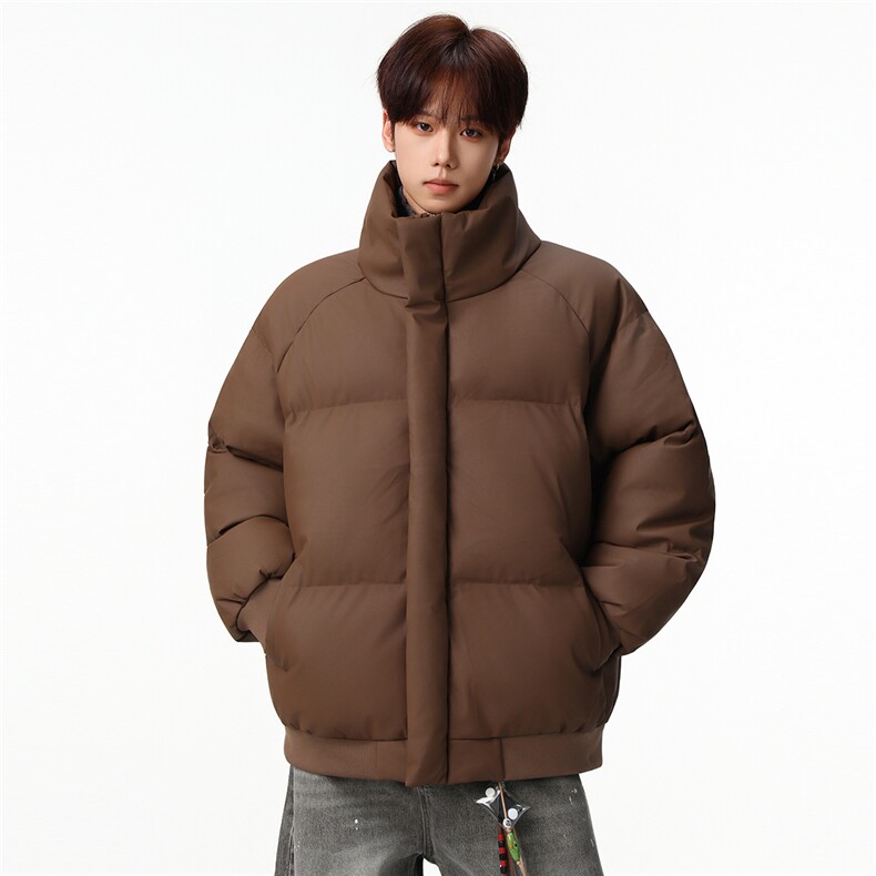新款冬季羽绒立领PU皮棉服棉袄韩版宽松外套A436-2522-P80,男装棉衣,电商A436