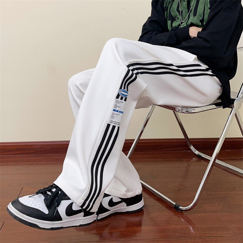 2025春季青少年纯棉休闲潮牌条纹运动裤子XZ301b-2-CK627特P35，男装休闲裤，星座301B-2（原A443-1）