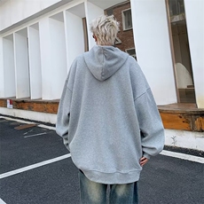 半拉链卫衣男秋季纯色潮流宽松重磅外套ins潮牌连帽衣服Q47/P50，女装短外套，星座506