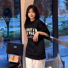 万针全刺绣工艺抖音得物高品质260克重磅纯棉双纱美式高街短袖T恤，男装T恤，电商A486-1