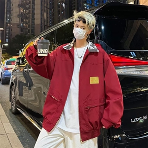 美式工装底特律夹克外套男女春秋季2024新款宽松休闲上衣3J21/P65图片