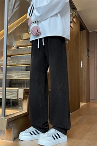 男士牛仔裤直筒宽松2025秋季新款美式潮牌复古裤子休闲裤H801-P45图片
