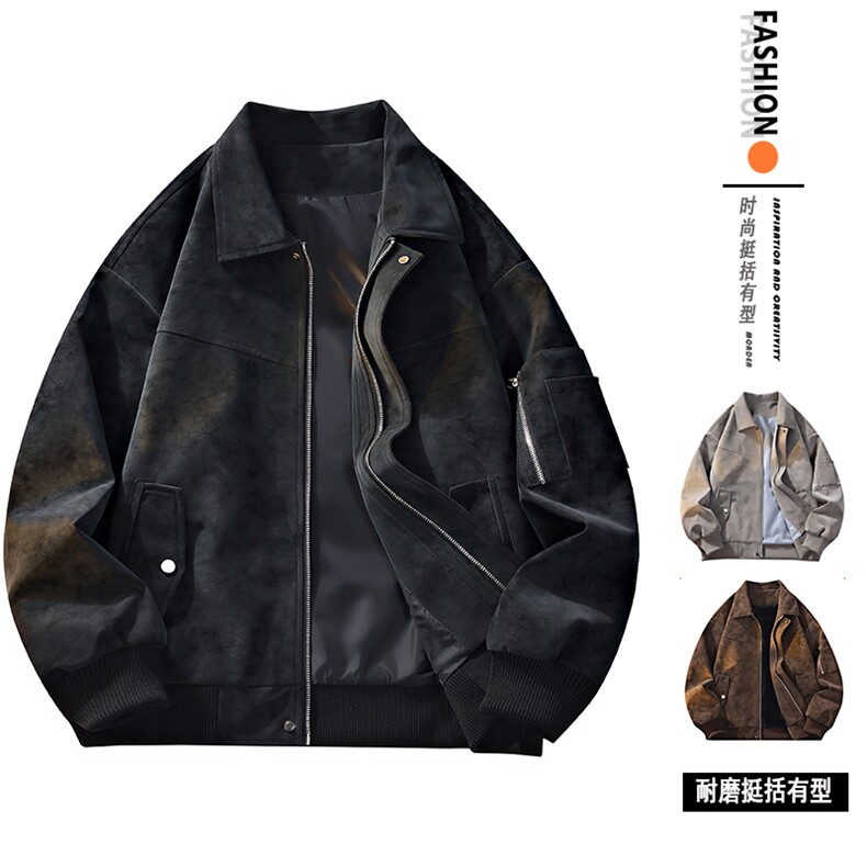 春秋2026新款潮流ins美式机车外套痞帅夹克男 A436-JK2680-P80图片