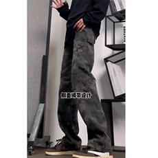 早秋迷彩裤长裤宽松休闲男直筒牛仔裤nk24001-P40，男装牛仔裤，星座1212