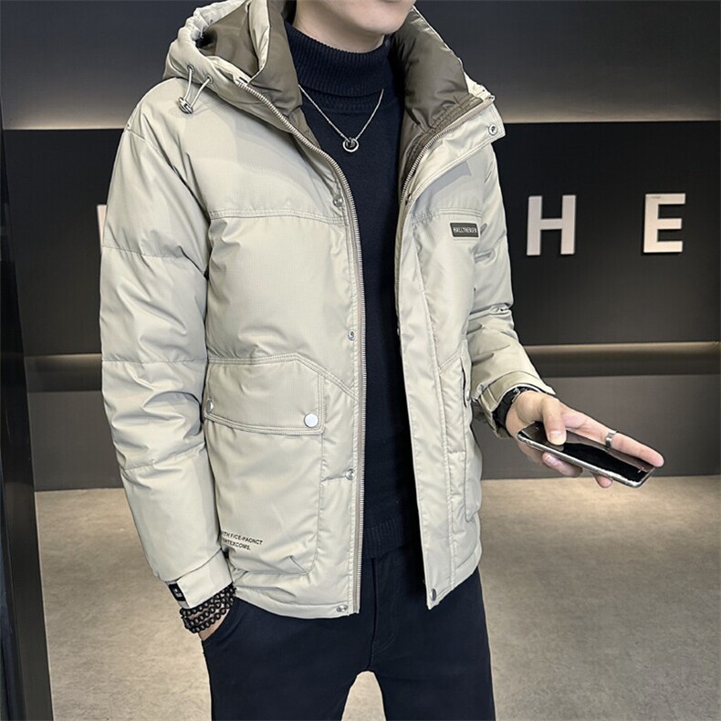 新标冬季男士保暖白鸭绒连帽羽绒服Y2408-P180图片