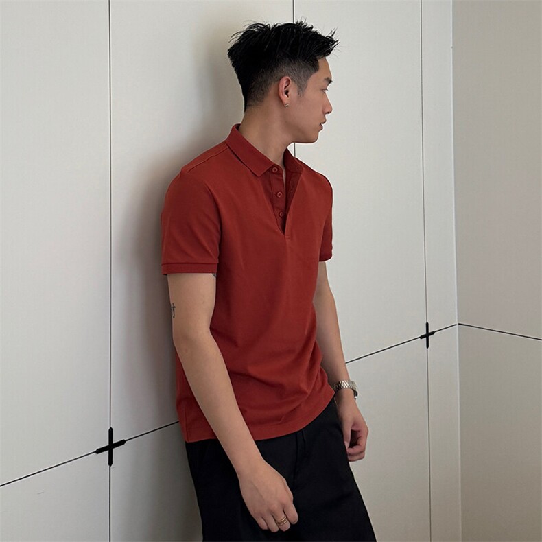 7A抑菌220克丝光珠地高品质常年主推短袖T恤翻领Polo衫T0257，男装Polo衫，电商D342