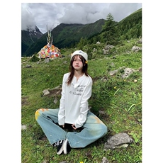 美式复古阔腿牛仔裤2026新款高腰显瘦宽松慵懒风阔脚拖地裤X7889，男装牛仔裤，星座601-1