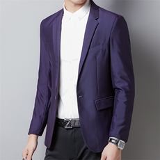 2023年翻领口袋上衣单排扣中老年春季长袖时尚西服QPS8616，男装西服，钱塘6003（原4033）