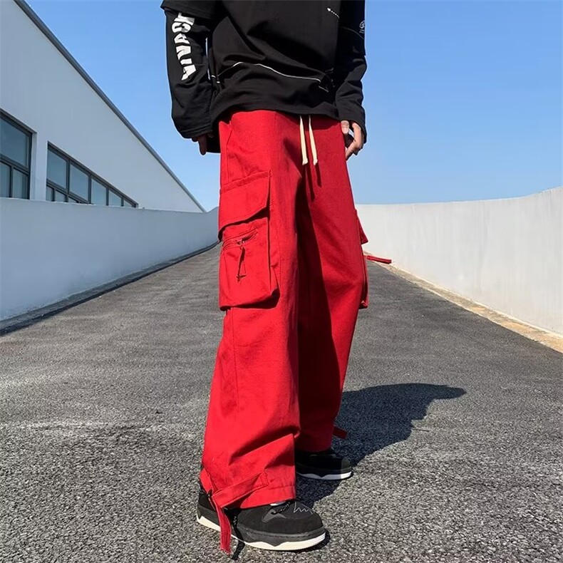 工装裤男欧美hiphop裤子直筒宽松炸街裤子高街ins潮牌GB393-P45,男装休闲裤,星座1008