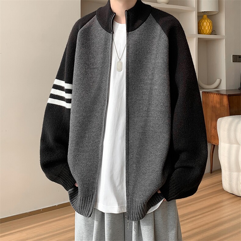 A169半高领开衫毛衣A169-MK2407P65，男装针织衫/毛衣，电商A169