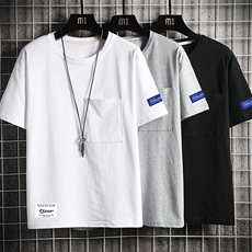 DX24062-P25大口袋百搭短袖t恤男大码半袖体恤上衣服，男装T恤，电商A040A