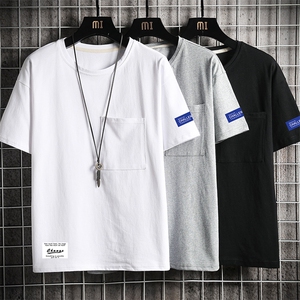 DX24062-P25大口袋百搭短袖t恤男大码半袖体恤上衣服图片