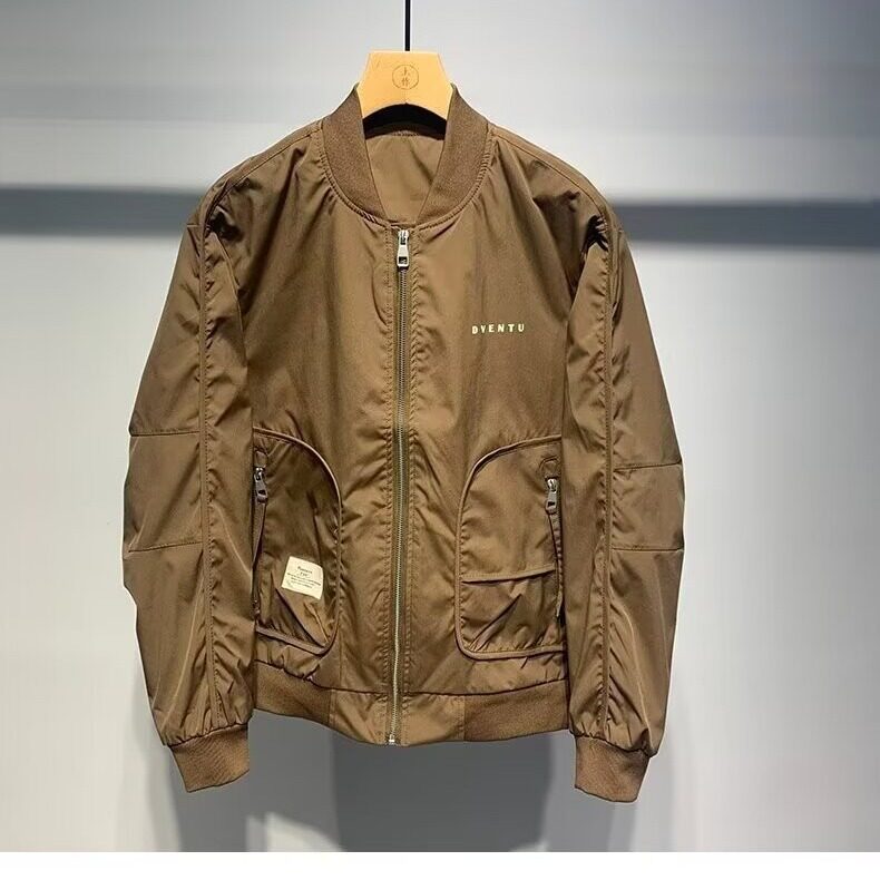 W10417-P53网图现货潮牌夹克潮流百搭休闲外套工装立领棒球服,男装夹克,星座1608