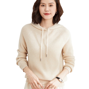 女套头连帽卫衣2024年秋冬新款修身显瘦长袖短款打底衫图片