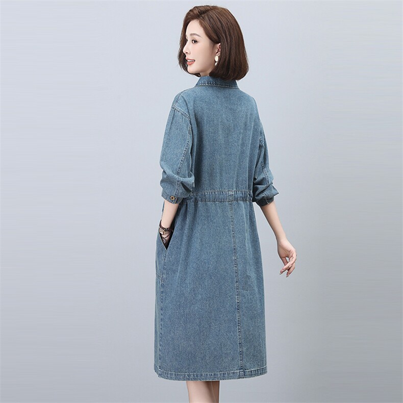 2024年春季休闲舒适牛仔连衣裙收腰，女装连衣裙，悦见她