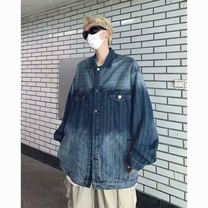 复古水洗牛仔外套男女小众ins高街宽松cityboy高级感春秋休闲夹克图片
