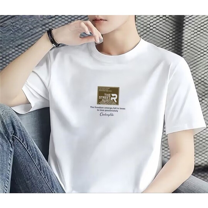 纯棉短袖t恤男新款男士休闲纯棉上衣男装运动t恤男款TX2224,男装T恤,星座208-5