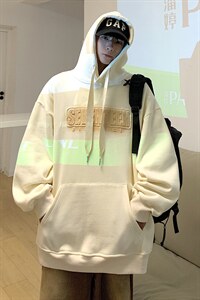 2025秋装新品 钢印情侣卫衣连帽卫衣外套宽松上衣G1021 P78 男图片