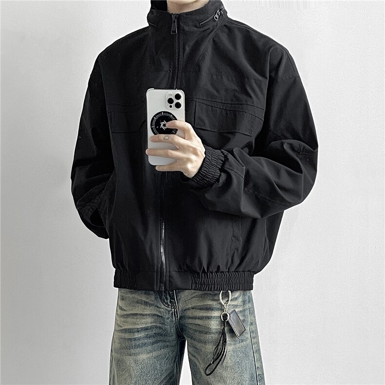 JK009港风模特春季工装美式游骑兵夹克聚酯纤维(M-5XL)TP55，男装夹克，电商A088