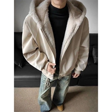 美式座山雕毛领情侣棉服男冬季棉衣外套潮牌加厚棉袄LM60477-P95，男装棉衣，星座1008