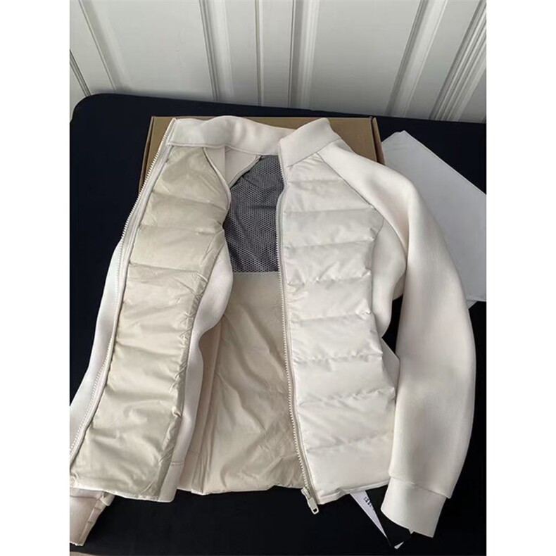 米白色内衬石墨烯排骨立领棉服外套潮牌男女修身夹棉棉袄JSS31p65，男装棉衣，电商D256-3(原A064-3)