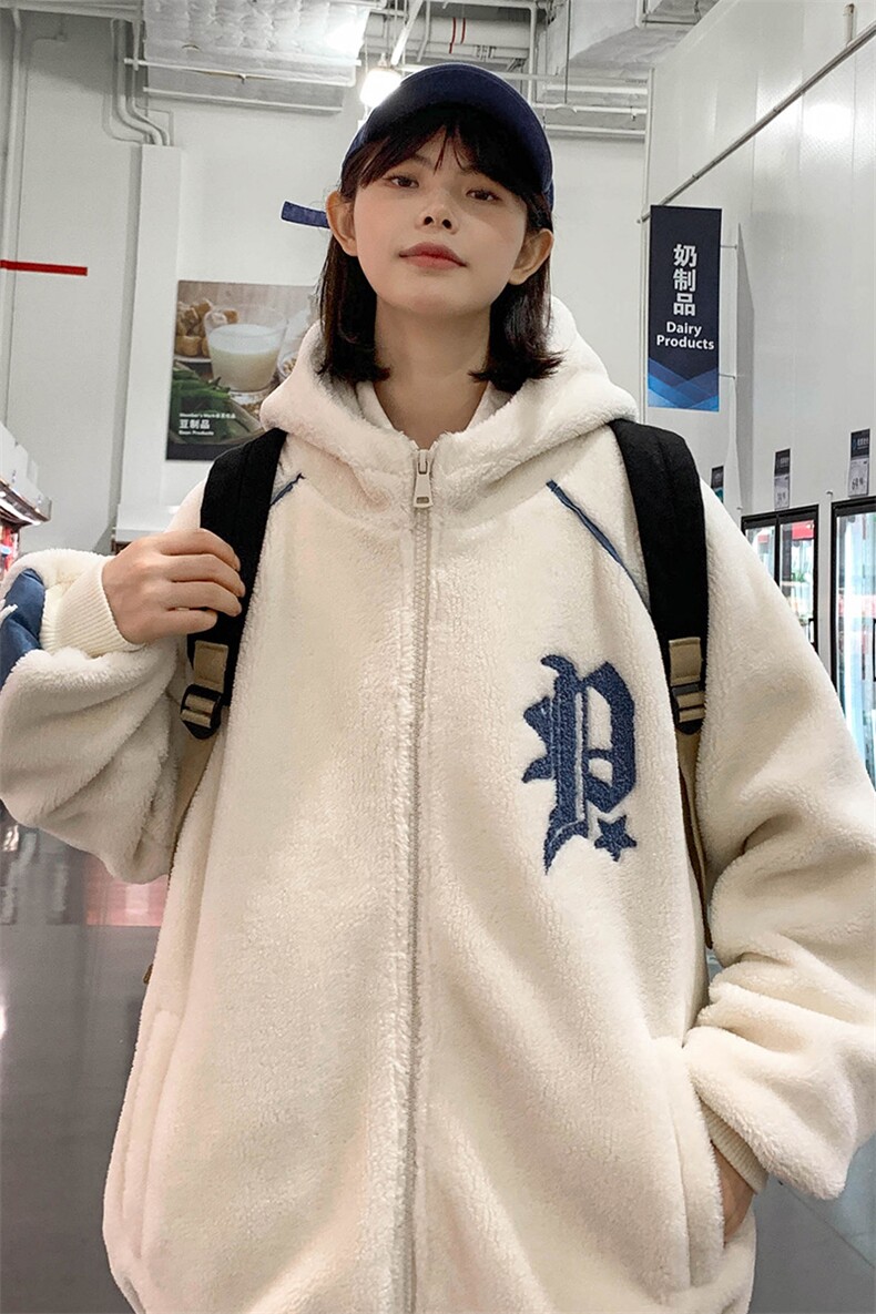 2024冬上新中性加绒加厚棉衣羊羔绒连帽外套男女987-P110控价158,男装棉衣,电商A441-1