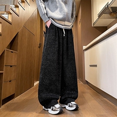 8XL-M大码美式复古斜条纹裤子加绒雪尼尔慵懒加绒休闲裤KZ1940P68，男装休闲裤，电商B238