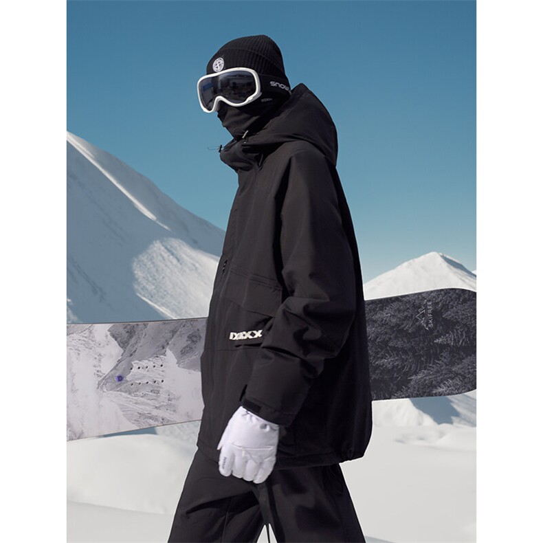 冬季防水防风加棉保暖潮滑雪衣男女连帽抽绳滑雪服外套HF57-P175,男装棉衣,电商A001