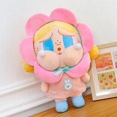 卡通crybaby可爱哭娃毛绒公仔玩偶电玩城抓机labubu娃娃玩具抱枕