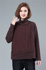2020冬季新款拼接休闲宽松上衣舒适保暖卫衣，女装卫衣/绒衫，叶笙衣