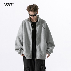 1506-1/GW250/P46重磅翻领卫衣男男款秋冬加绒加厚男士内搭图片