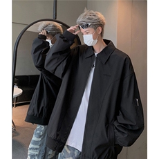 秋装新款港风大码夹克宽松防水小牛津棒球服上衣外套男7865-P88，男装夹克，电商C213(原B265)